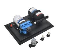 DC 24V Bombas de Agua de RV, 3.5GPM 13.5L/Min 45PSI Bomba de Diafragma de Agua Dulce con Interruptor de Presión Integrado Bajo Demanda con Tanque Sistema Integrado de Suministro Remolque de Viaje