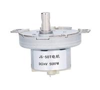DC 24V Gear Motor 50RPM | Industrial & Household Reduction Geared Box | Low Noise Aluminum Alloy Motor for Appliances/Display Stands/Popcorn Machines | Model JS - 50T