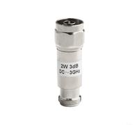 DC-3GHz N Tipo RF Atenuador 2W Macho a Hembra 50 Ohm Coaxial Fijo para Prueba de Señal Industrial Plata (3dB)