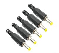 DC 4.0 x 1.7 mm macho de alimentación con carcasa de plástico para carga portátil de DVD EVD y conjunto de fuente de alimentación CC (5 piezas)