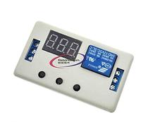 DC 5V 12V 24V Módulo de relé de retardo de tiempo Pantalla LED Temporizador de retardo digital PLC Interruptor de control de tiempo de retardo 0.1 seg a 999 min ajustable (DC12V shell)