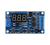 DC 5V a 36V Interruptor de Temporizador de retardo de Ciclo de Disparo Ajustable Módulo de Encendido/Apagado Interruptor de Temporizador relé de Ciclo Dual-Mos con Pantalla LED para controlar Luces