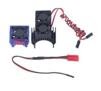 DC 5V RC disipador de calor ventilador Motor radiador ventilador conjunto para Slash 4 × 4 1/10 RC coche (Negra)