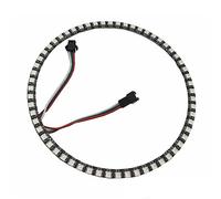 DC 5V WS2812B 60 LEDs Pixel Ring Negro Pcb Addressierbare LED-Module WS2812 IC RGB Color Completo Redondo LED Círculo