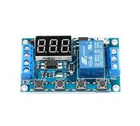 DC 6-30V soporte Micro USB 5V pantalla LED automatización ciclo retardo temporizador Control apagado interruptor tiempo relé 6V 9V 12V 24V(Blue relay)