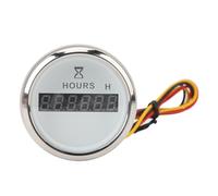 DC 9-32V 52MM Contador De Horas Digital Redondo Para Barco Contador De Horas De Alta Precisión Medidor Redondo Para Vehículos Recreativos, Yates, Barcos De Pesca(blanco)