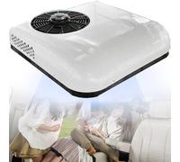 DC - Aire acondicionado para techo de 12 V/24 V, unidad de refrigeración sin conductos para caravanas, camiones, caravanas y remolques con control remoto