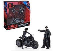 DC Comics - Figuras de acción The Batman 10 cm con Batman, Selina Kyle y bicicleta