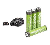 DC Batman Tumbler RC, 1:15, Dark Knight Edition, 4+ años, & Pilas AAA Recargables Amazon Basics 4 unid, 850mAh