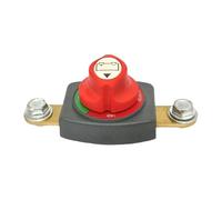 DC Circuit Breaker, Marine Battery Fuse, Solar System Protector, Brass Terminals Iron Hardware, Automotive RV Boat Application, 15-17mm, 4.95 Inches, Gray Red Color, 1 Piece