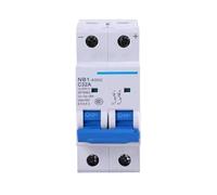 DC Circuit Breaker NB1-63DC 1P 2P 4P DC500V 6KA C1A 2A 3A 4A 5A 6A 10A 16A 20A 25A 32A 40A 50A 63A Mini DC Circuit Breaker(16A,2P DC500V)