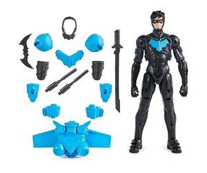 DC Comics, Batman Adventures, Nightwing Action Figure with 15 Armor Accessories, 17 Points of Articulation, 12-Inch, Super Hero Kids Toy for Boys & Girls