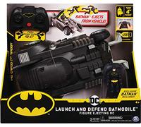 DC Comics -BATMAN - BATMOBILE RC DELUXE - Coche teledirigido con figura de Batman A Ejector - 6055747 - Juego de juguetes para niños