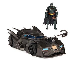DC Comics Batman BATMOVIL Y Figura Batman 10 CM + 3 Figuras DE Papel Villanos - Superheroes Juguetes - 6067473 - Juguetes Niños 4 Años +