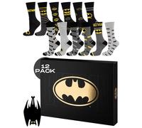 DC Comics Batman Calcetines Hombre Regalos Originales Gift Box Socks Regalo 40-45 Batman 12 Pares