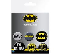 DC Comics Batman Comics, Paquete de Insignias, Metal, Multicolor, 14 x 0.3 x 10 cm