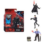 DC COMICS - BATMAN - FIGURAS PERSONAJES DE BATMAN 10 CM - Muñeco Articulado Batman Personaje + 3 Accesorios + 1 Tarjeta Misteriosa - Modelo Aleatorio - 6060654- Superheroes Juguetes - Juguetes Niños 3 Años +