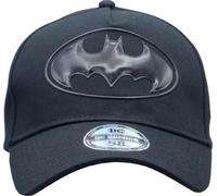 DC Comics Batman - Gorra de béisbol con logotipo de goma negra, Negro, Talla única