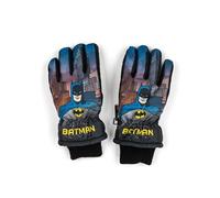 DC Comics Batman Guantes de esquí infantiles de invierno para niños, guantes de invierno impermeables y cortavientos, guantes cálidos para snowboard y esquí, color negro (negro, 5-7 años)