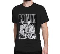 DC Comics Camiseta Batman Hombre | Camisetas de Batman para Hombre | Camiseta Joker | XL | Mercancía Oficial de DC | Negro