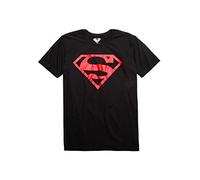 DC Comics - Camiseta con logo de Superboy - Negro - X-Large