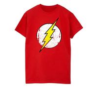 DC Comics Camiseta de Flash Logo Envejecido de Algodón para Mujer (BI51847)