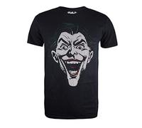DC Comics Camiseta Joker Lines Hombre, Negra, Talla S UK