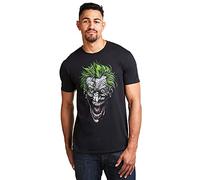 DC Comics Joker Camiseta, Negro (Black Blk), Large para Hombre