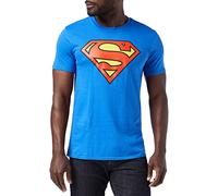 DC COMICS Camiseta Manga Corta Superman Logo Azul Royal L