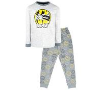 DC Comics Conjunto de Pijamas Niños de 3 a 10 años | Pijama del Batman de Mangas Largas | Disfraz de Superhéroe 100% Algodón | Mercancía Oficial | Regalo para Niños