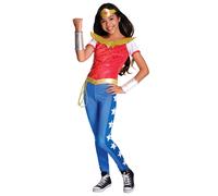 DC Comics, Disfraz de Wonder Woman Licencia Oficial para Niña, Infantil Talla 8-