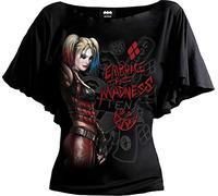 DC Comics F719-Tops-Short Sleeve Camiseta, Black, XL para Mujer