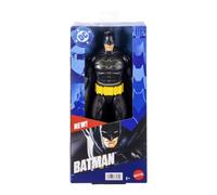 Mattel DC Batman Figura de acción de 30 cm, 7 Puntos de articulación | Traje negro con cinturón amarillo y capa de tela, juguete de superhéroe a gran escala, diseño detallado, JMD68
