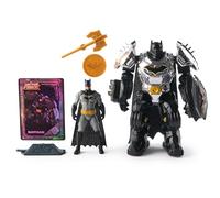 DC Comics, Figura de acción de Batman de Metal Force, 6 Pulgadas con Mini Figura de 4 Pulgadas, Lanzador Integrado y Traje de Armadura, Juguetes para niños y niñas a Partir de 4 años