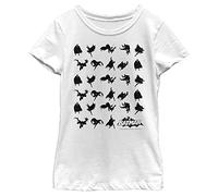 DC Comics Girls' Little, Big Batman Moves T-Shirt, White, Large