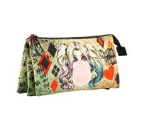 Dc comics harley quinn mad love-estuche portatodo triple fan, beige, 2