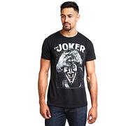 DC Comics Crazed Joker Camiseta, Negro (Black Blk), Large para Hombre