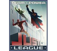 DC Comics Impresión sobre Lienzo Team Power (60 x 80 cm), Multicolor, 31.5 x 24 Inches