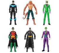 DC Comics - Batman - Paquete de 6 figuras de acción de 30 cm: Batman, Robin, Nightwing, Joker, Riddler y Copperhead ㅤ