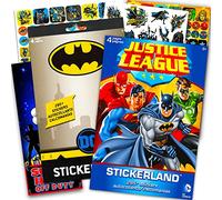 DC Comics Justice League Stickers Ultimate Bundle | Más de 590 pegatinas con Batman, Wonder Woman, Superman, Flash y más (recuerdos de fiesta de la Liga de la Justicia)