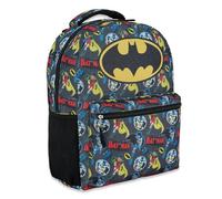 DC Comics Mochila de Batman para niños, Batman, Superman, The Joker Superhero Bookbag para niños, niñas, niños pequeños y adultos, negro, (Batman Black), Large, Moderno
