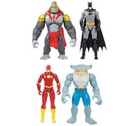 DC Comics, Pack de 4 Figuras Batman vs. Gorilla Grodd, Figuras de acción de 30 cm (Batman, The Flash, Gorilla Grodd, King Shark), Juguetes para niños y niñas a Partir de 3 años
