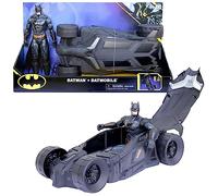 DC Comics - Pack Figura Batman Y BATMÓVIL - Figura de Acción de 30 cm y Coche Batman - Superheroes Juguetes - 6064628 - Juguetes Niños 3 Años +
