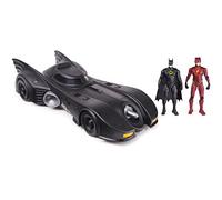 DC Comics, paquete de 3 artículos de The Flash, incluye a The Flash Young Barry, Batman y el Batmóvil, figuras de acción de 10 cm, coleccionable de la película