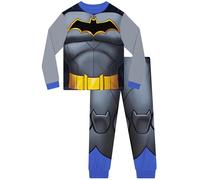 DC Comics Pijama Batman Niño, Pijama Superhéroes Niño,Conjunto Manga Larga 9-10 Años