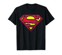 DC Comics Superman 70s Pop Art Escudo Agrietado Envejecido Camiseta
