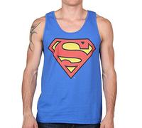 DC Comics Superman Classic - Camiseta sin Mangas para Hombre - Azul - Medium