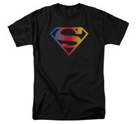 DC Comics - Superman - Degradado Superman Logo - Adulto Unisex Camiseta - Negro