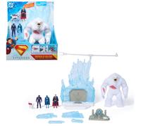 DC Comics, SUPERMAN Fortress of Solitude Battle Set, 3 Action Figures, Accessori