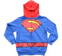 Dc Comics Superman Logo Boys Blue Zip Up Costume Hoodie Sweatshirt azul azul real Talla:Toddler 2T